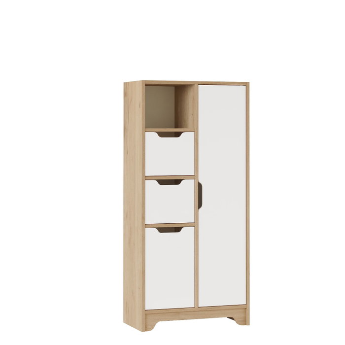Hanah Home Armario Multiusos LIB1-SW Roble y Blanco